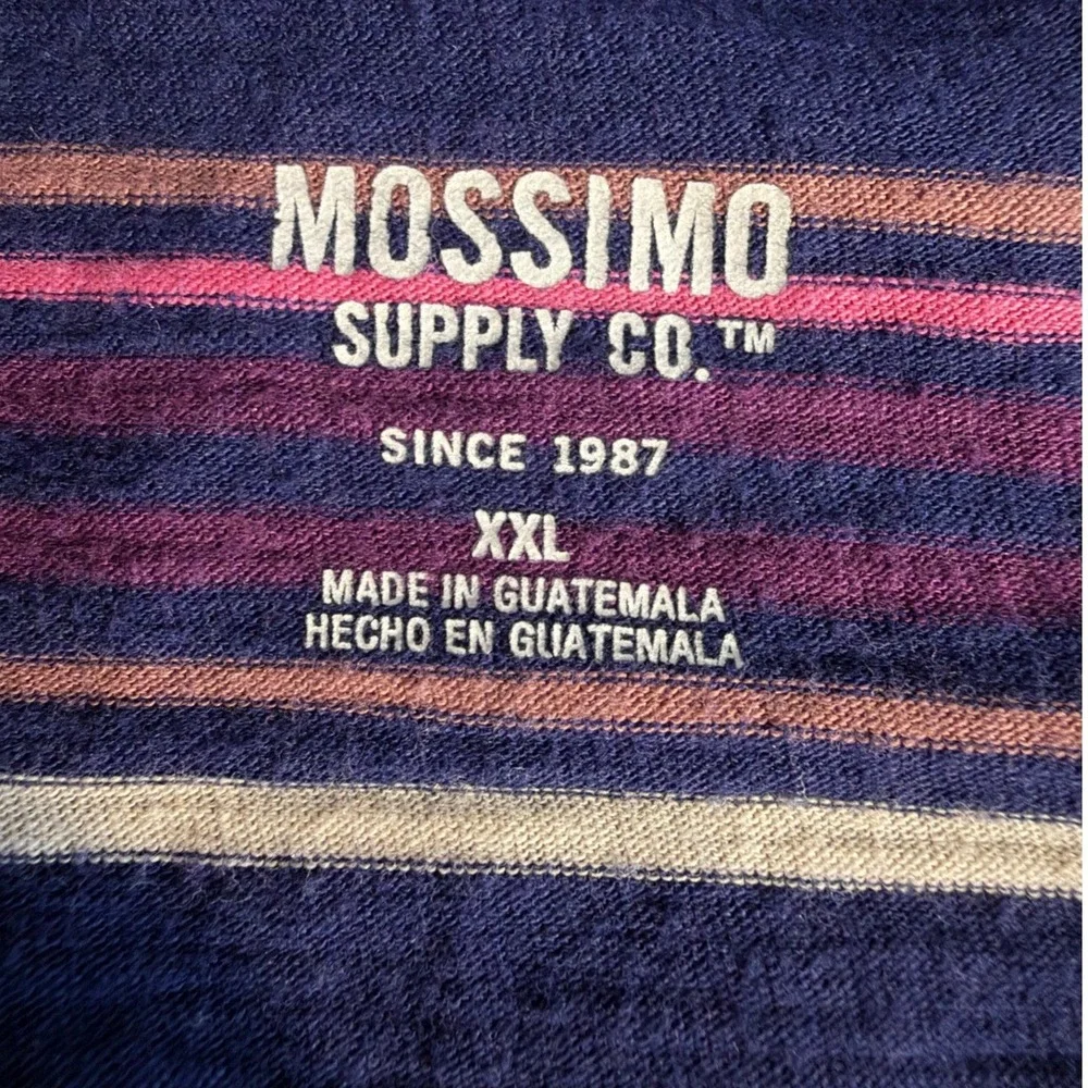 Mossimo Supply Co Women's XXL V-Neck Striped Short Sleeve T-Shirt 1808